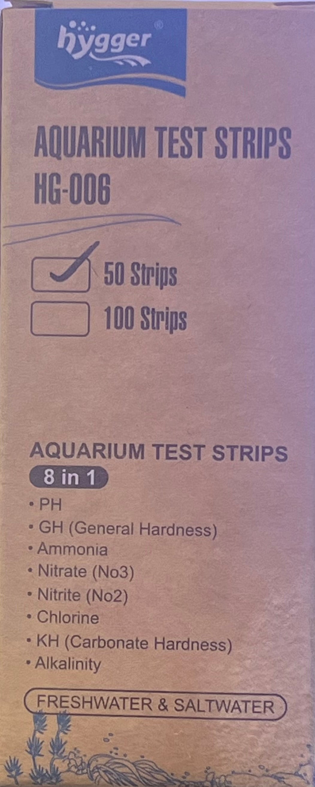 8 in 1 Aquarium Test Strips for Freshwater & Saltwater